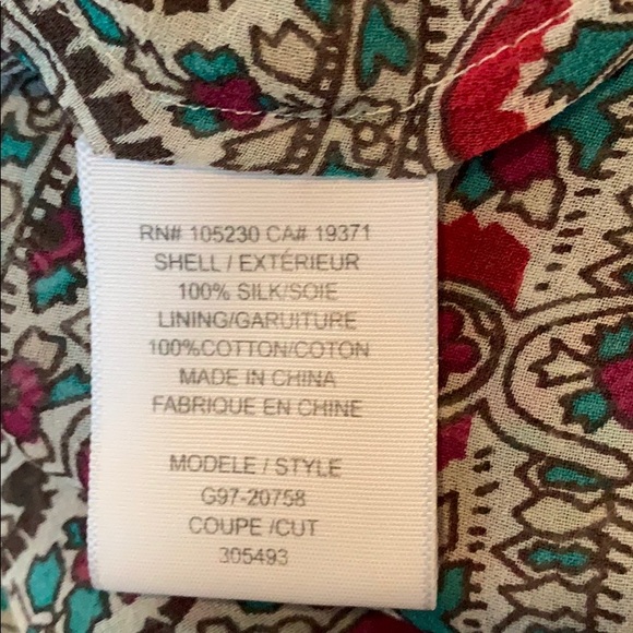 Joie Silk Floral Top with Bronze Embroidery - Picture 8 of 8